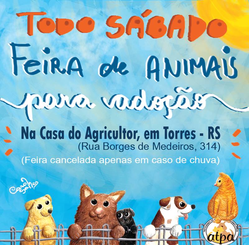 Feira e evento de adoção de cachorros e gatos - Feira de Adoção de Animais: Encontre Seu Novo Amigo em Torres, RS! em Rio Grande do Sul - Torres