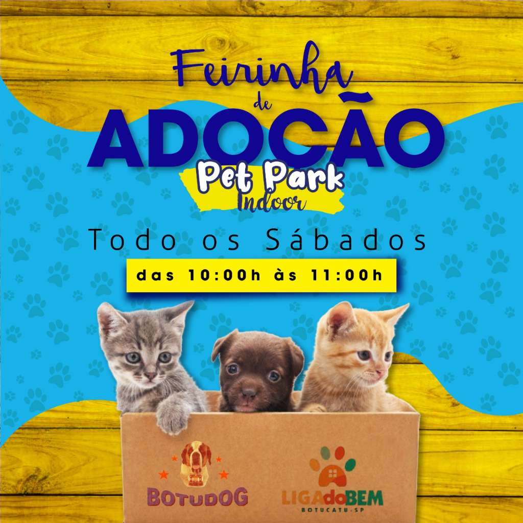 Eventos de adoção de cachorros e gatos - Feirinha de Adoção Pet Park Botucatu: Ame e Seja Amado! em SP - Botucatu