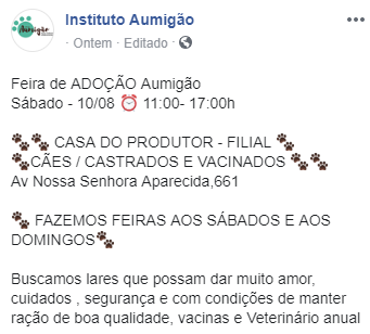 Feira e evento de adoção de cachorros e gatos - Amor e Companhia: Feira de Adoção Animal em Curitiba em Paraná - Curitiba