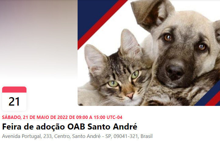Feira e evento de adoção de cachorros e gatos -  em São Paulo - Santo André