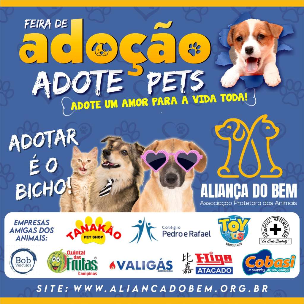 Feira e evento de adoção de cachorros e gatos - Adoção é Amor: Encontre seu Novo Amigo Pet em Campinas! em São Paulo - Campinas