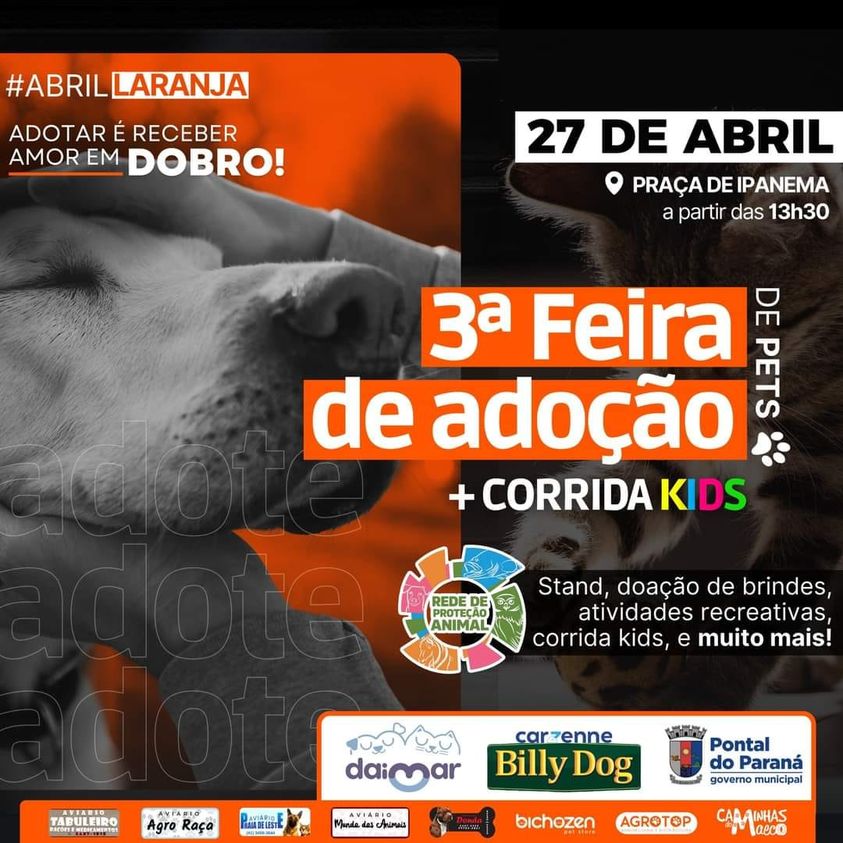 Feira e evento de adoção de cachorros e gatos - Abra seu Coração: Grande Feira de Adoção de Pets em Pontal do Paraná! em Paraná - Pontal do Paraná