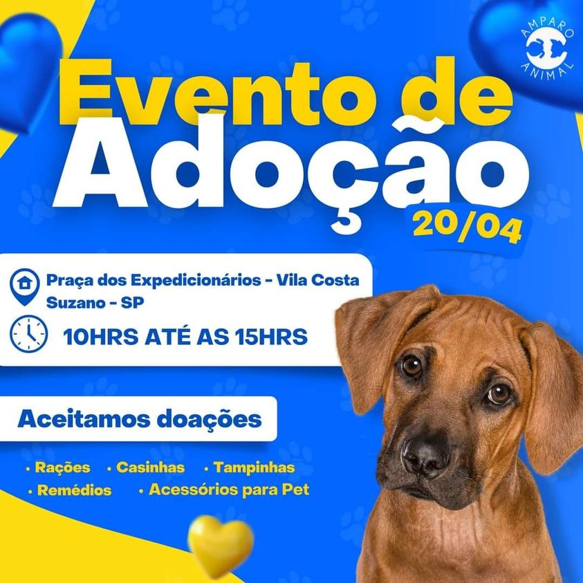 Feira e evento de adoção de cachorros e gatos - Encontre seu melhor amigo no evento de adoção em Suzano! em São Paulo - Suzano