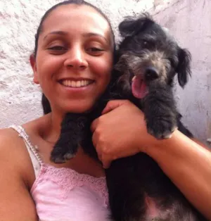 Cachorro raça SRD idade 1 ano nome joca