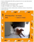 Cachorro raça Vira-Lata idade 1 ano nome Mel e Branquinha