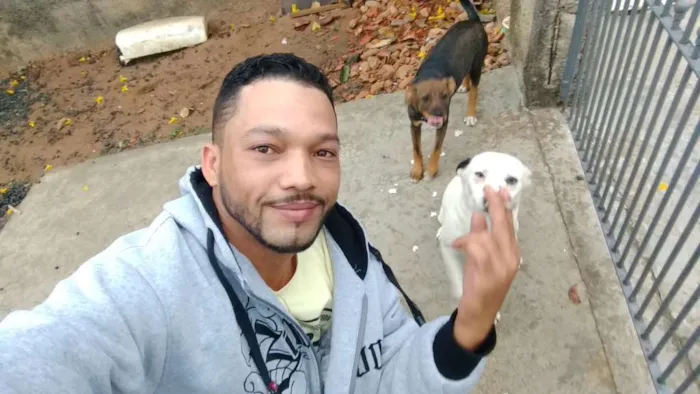 Cachorro ra a Vira lata idade 2 anos nome Cacau