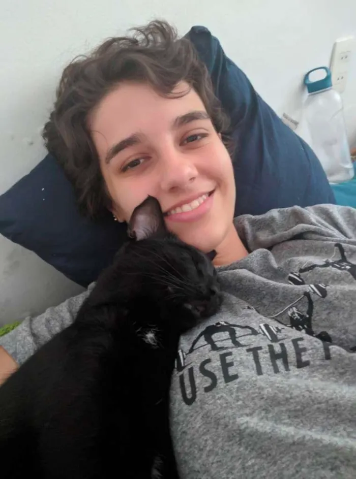 Gato ra a  idade 2 anos nome Lucas