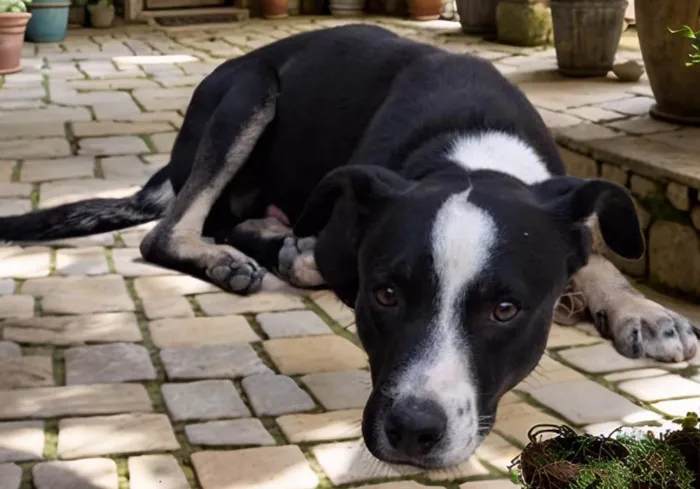 Cachorro ra a SRD-ViraLata idade 2 anos nome Baita