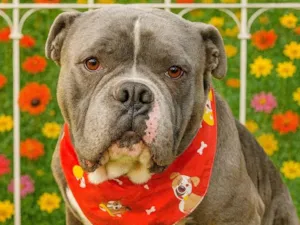 Cachorro raça Bulldog idade 4 anos nome Zeus