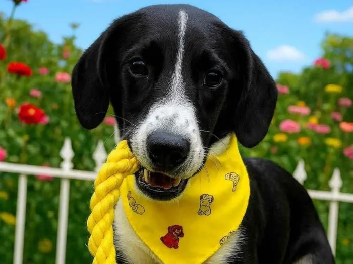 Cachorro raça SRD-ViraLata idade 2 a 6 meses nome Teddy