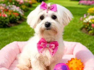 Cachorro raça Maltês idade 4 anos nome Alice