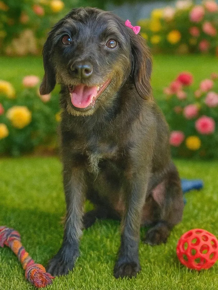 Cachorro ra a SRD-ViraLata idade 1 ano nome Sandrinha 