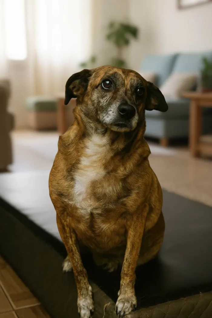 Cachorro ra a SRD-ViraLata idade 6 ou mais anos nome Tigrinho