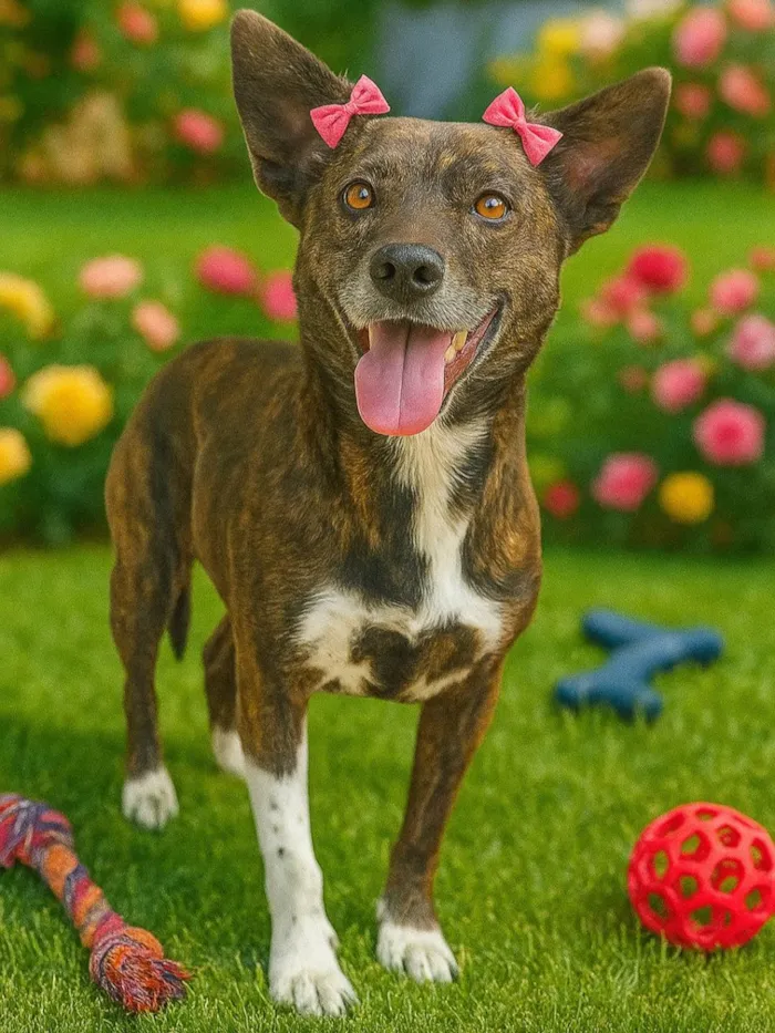 Cachorro ra a SRD-ViraLata idade 4 anos nome Madalena