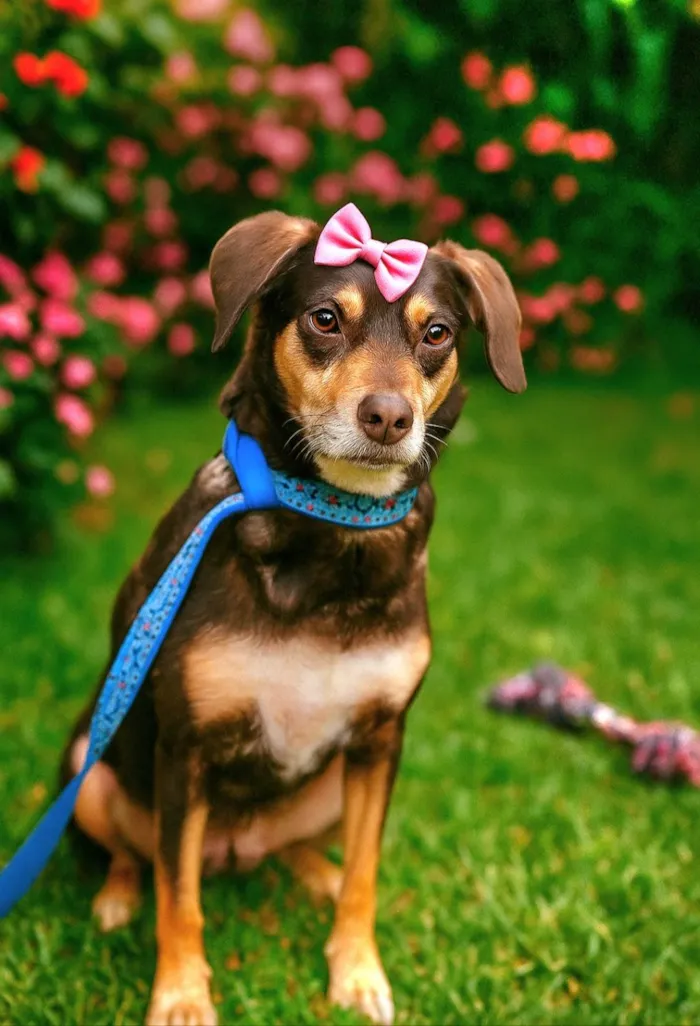 Cachorro ra a SRD-ViraLata idade 4 anos nome Bombom