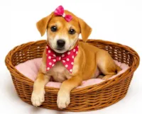 Cachorro raça SRD-ViraLata idade 2 a 6 meses nome Kira