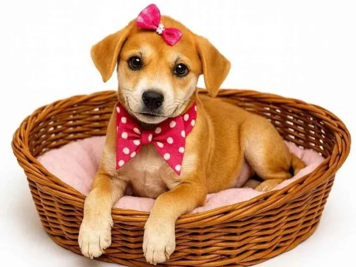 Cachorro raça SRD-ViraLata idade 2 a 6 meses nome Kira