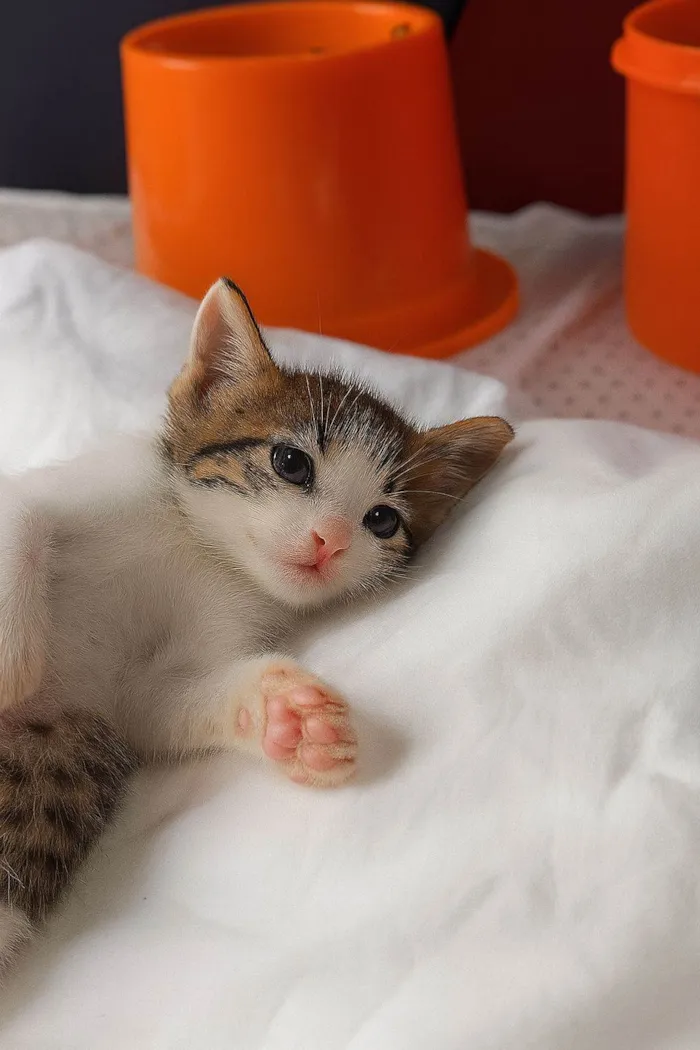 Gato raça SRD-ViraLata idade Abaixo de 2 meses nome Babi