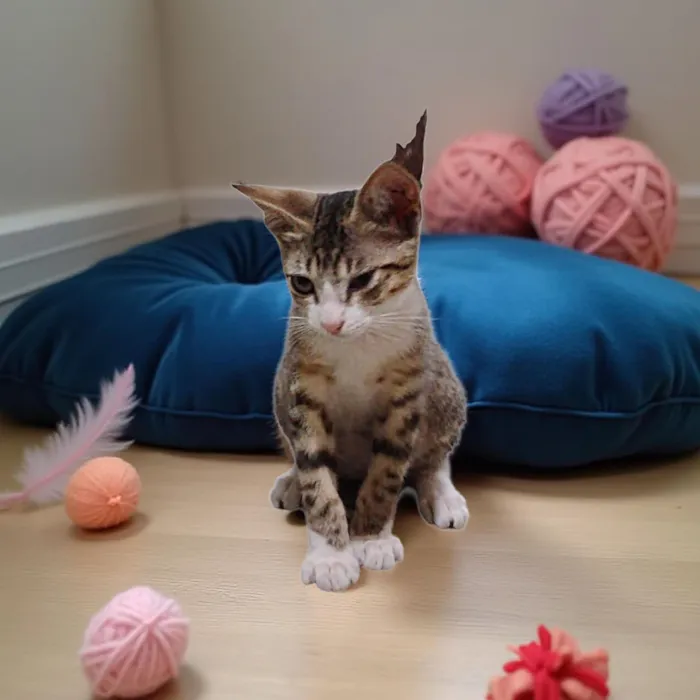 Gato raça SRD-ViraLata idade 2 a 6 meses nome Zangado