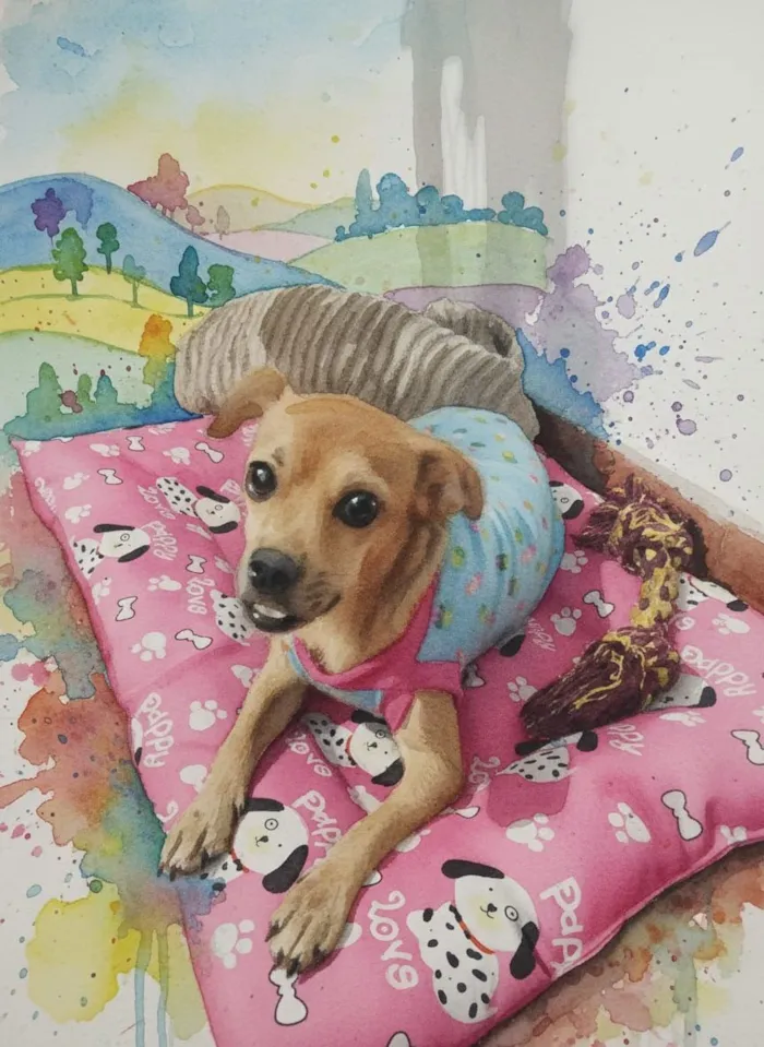 Cachorro raça SRD-ViraLata idade 5 anos nome Maria Tripa