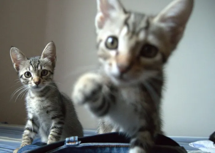 Gato raça SRD-ViraLata idade 2 a 6 meses nome Duas gatinhas p adoção conjunta 