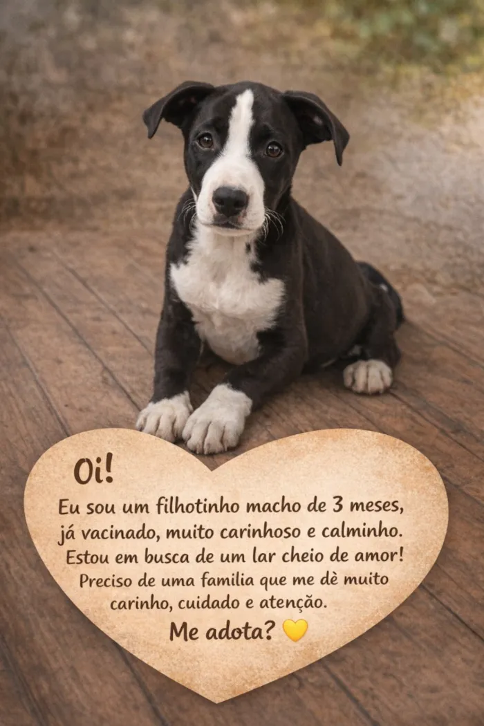 Cachorro raça SRD-ViraLata idade 2 a 6 meses nome Apolo