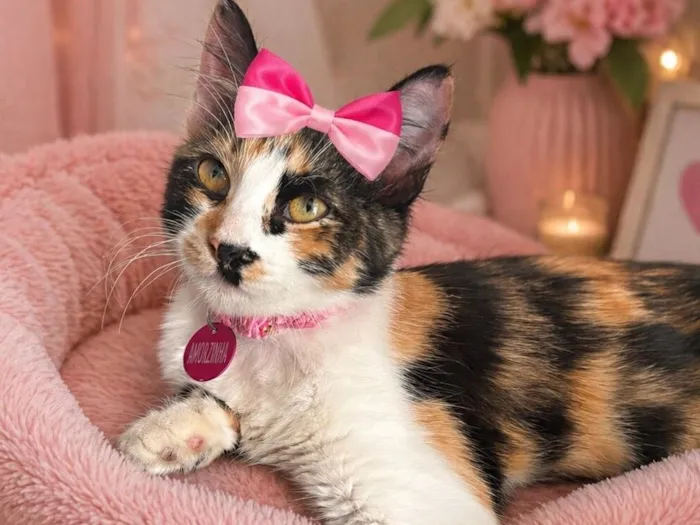 Gato raça SRD-ViraLata idade 2 a 6 meses nome Napolitana 