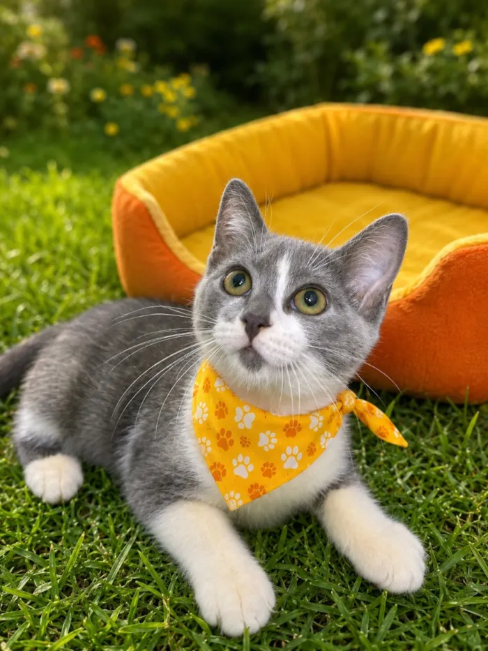 Gato raça SRD-ViraLata idade 2 a 6 meses nome Tom 