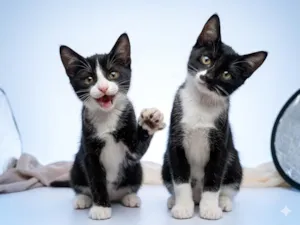 Gato raça SRD-ViraLata idade 2 a 6 meses nome Lilica, leleca, pantera. 