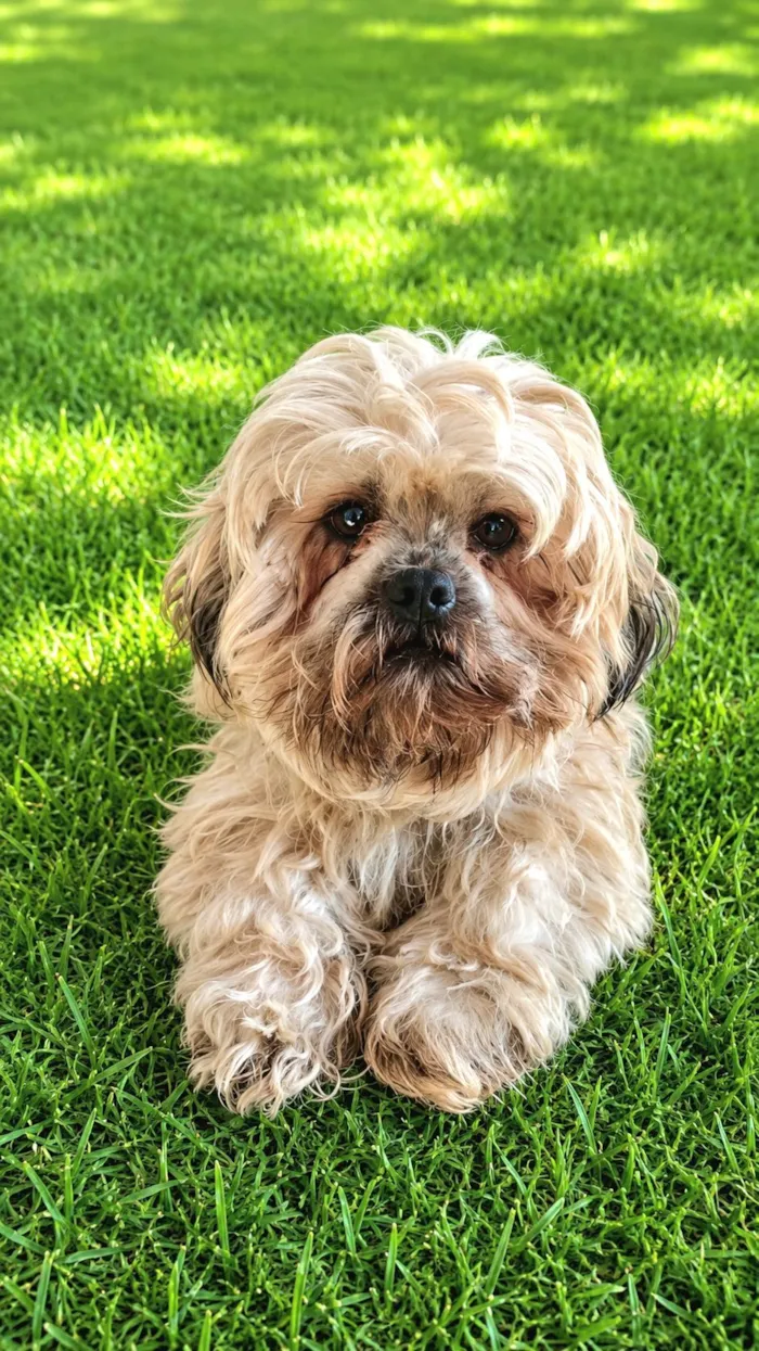 Cachorro raça Lhasa Apso idade 4 anos nome Chambinho 