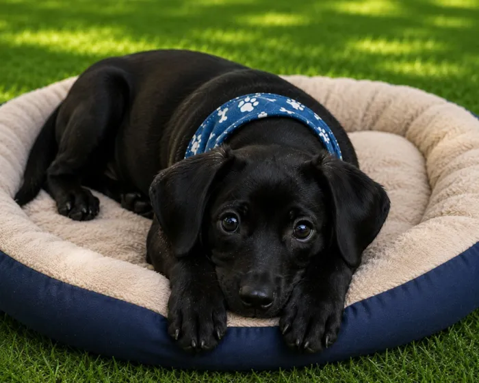 Cachorro raça SRD-ViraLata idade 2 a 6 meses nome Demétrio 