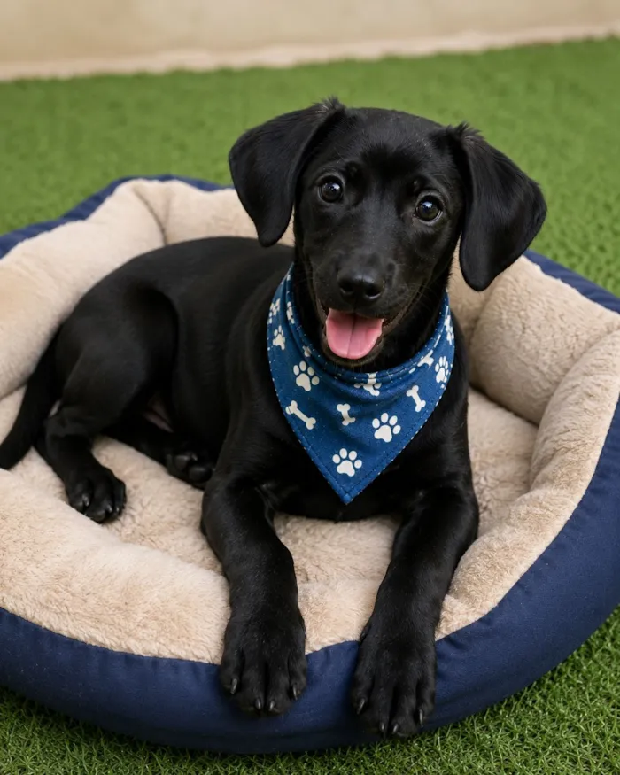 Cachorro raça SRD-ViraLata idade 2 a 6 meses nome Demétrio 