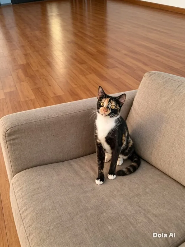 Gato raça SRD-ViraLata idade 7 a 11 meses nome Miranda 