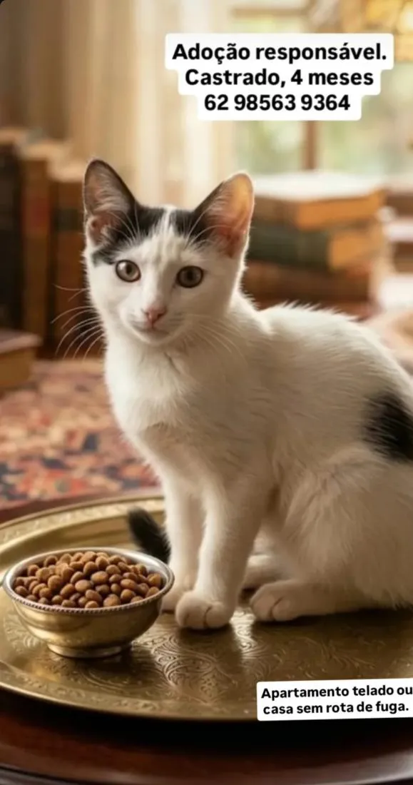 Gato raça SRD-ViraLata idade 2 a 6 meses nome Lipe