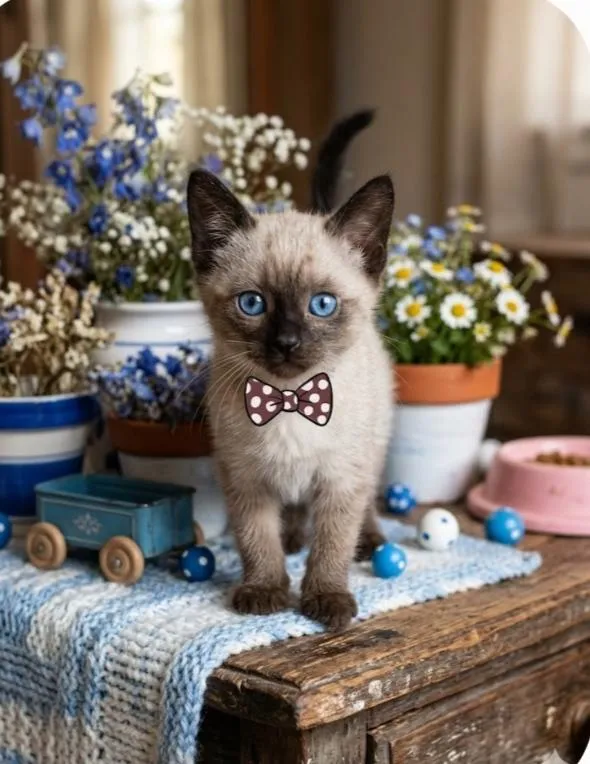 Gato raça Siamês idade 2 a 6 meses nome Kaleo