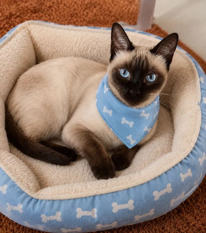 Gato raça Siamês idade 7 a 11 meses nome Bento 