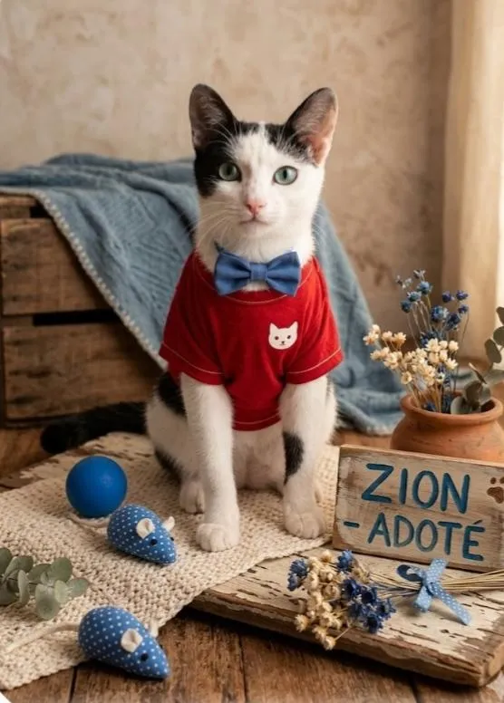 Gato raça SRD-ViraLata idade 2 a 6 meses nome Zion