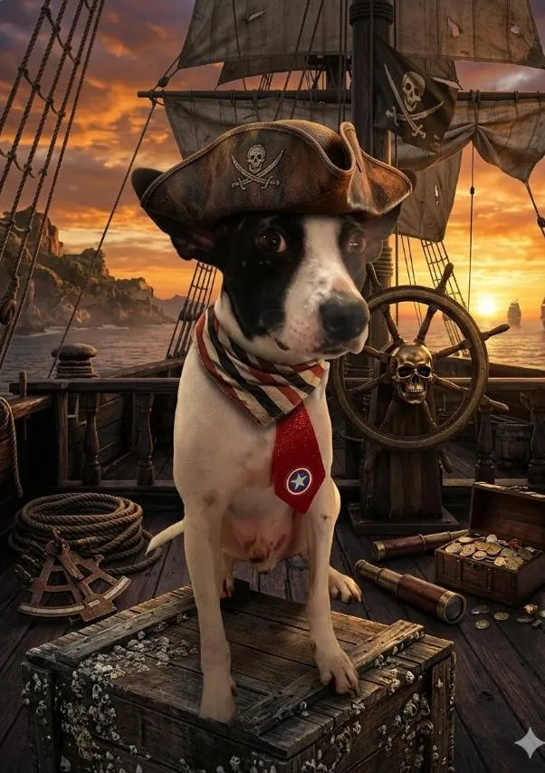 Cachorro raça SRD-ViraLata idade 4 anos nome Pirata