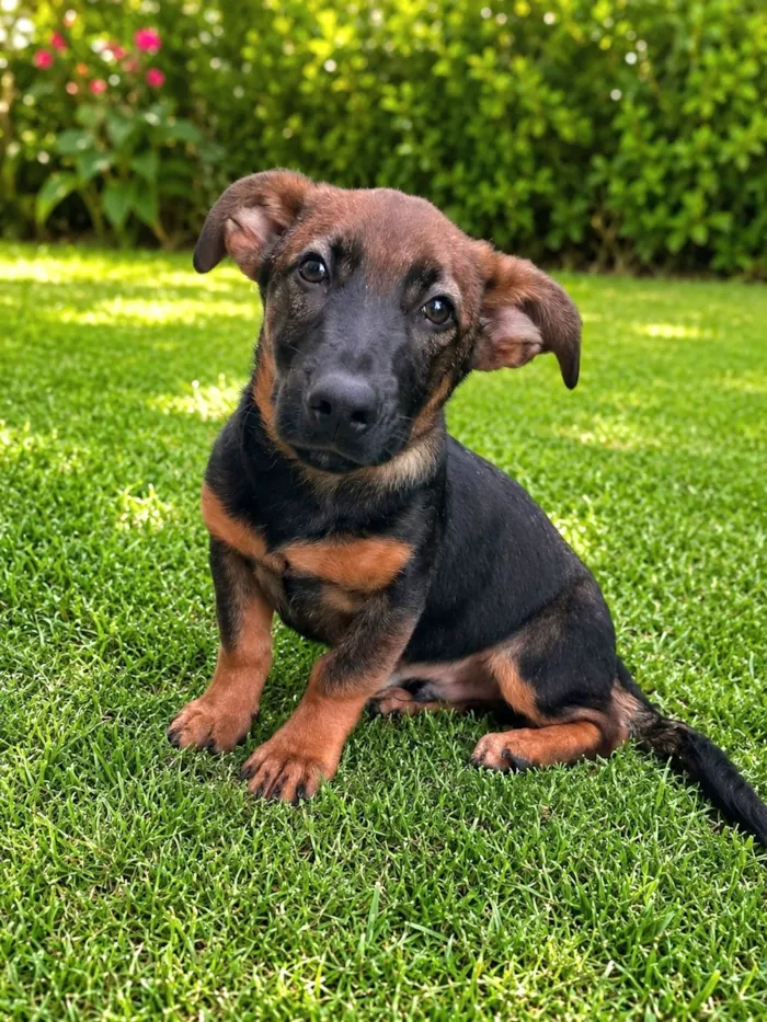 Cachorro raça SRD-ViraLata idade 2 a 6 meses nome Barney