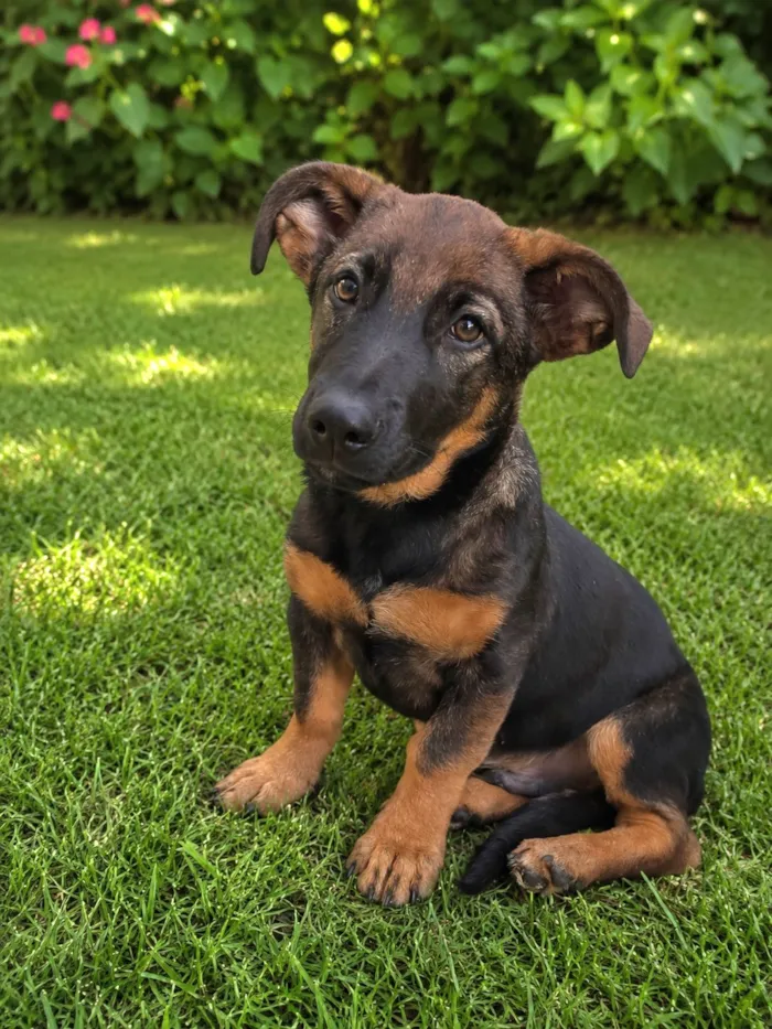 Cachorro raça SRD-ViraLata idade 2 a 6 meses nome Barney