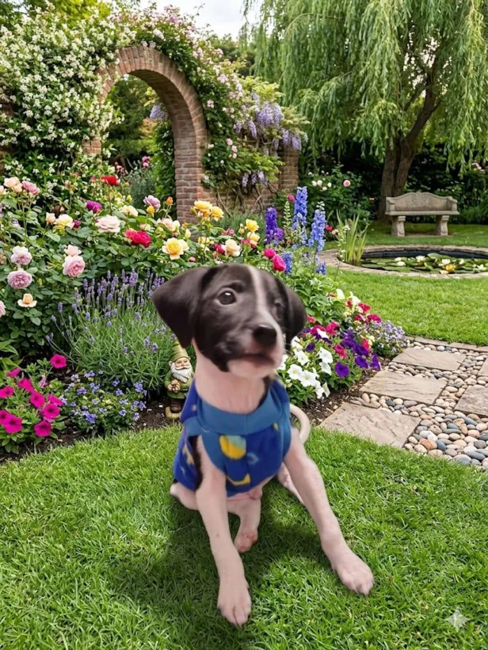 Cachorro raça SRD-ViraLata idade 2 a 6 meses nome Pulguinha