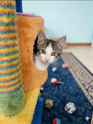 Gato raça SRD-ViraLata idade 2 a 6 meses nome Lucca