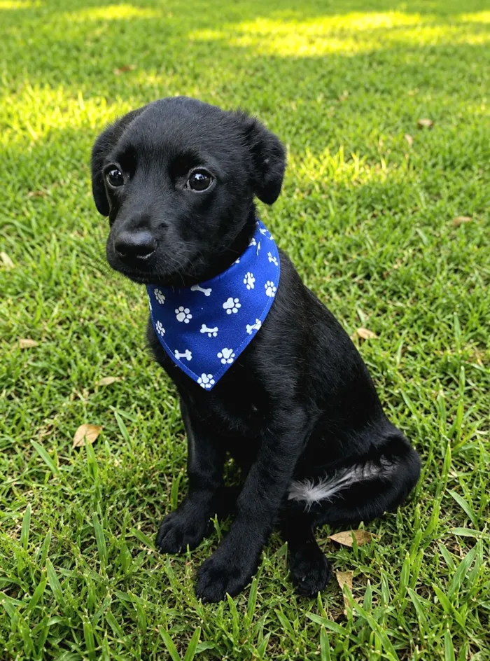 Cachorro raça SRD-ViraLata idade 2 a 6 meses nome Pinguinho