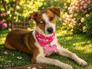 Cachorro raça SRD-ViraLata idade 7 a 11 meses nome Crystal