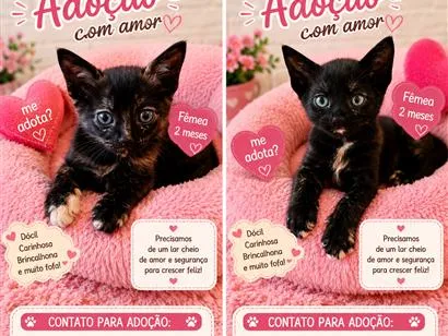 Gato raça SRD-ViraLata idade 2 a 6 meses nome Bbs