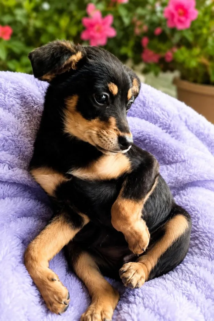 Cachorro raça SRD-ViraLata idade 2 a 6 meses nome Joana