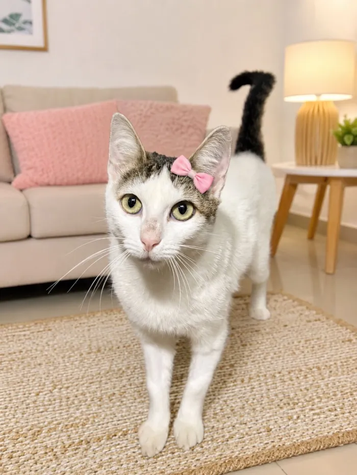 Gato raça SRD-ViraLata idade 7 a 11 meses nome Crystal 