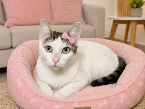 Gato raça SRD-ViraLata idade 7 a 11 meses nome Crystal 