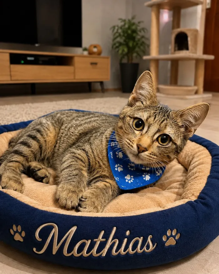 Gato raça SRD-ViraLata idade 2 a 6 meses nome Mathias 