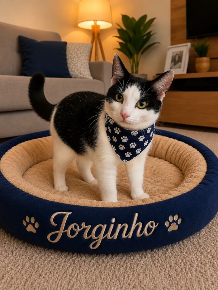 Gato raça SRD-ViraLata idade 2 a 6 meses nome Jorginho 